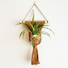 Load image into Gallery viewer, Macrame Plant Hanger with Mountain Fiber Designs
